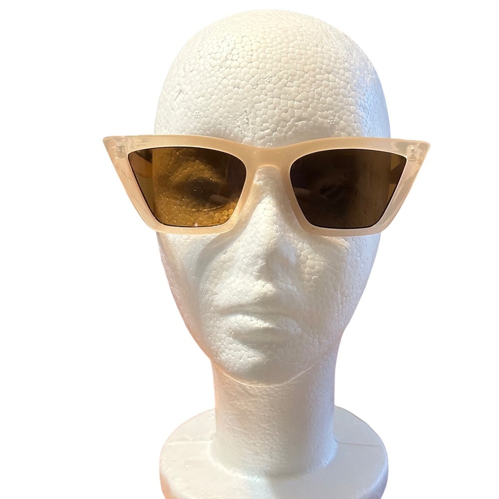 Unbranded Translucent Peach Cat Eye Sunglasses Retro Oversized Tinted Lenses